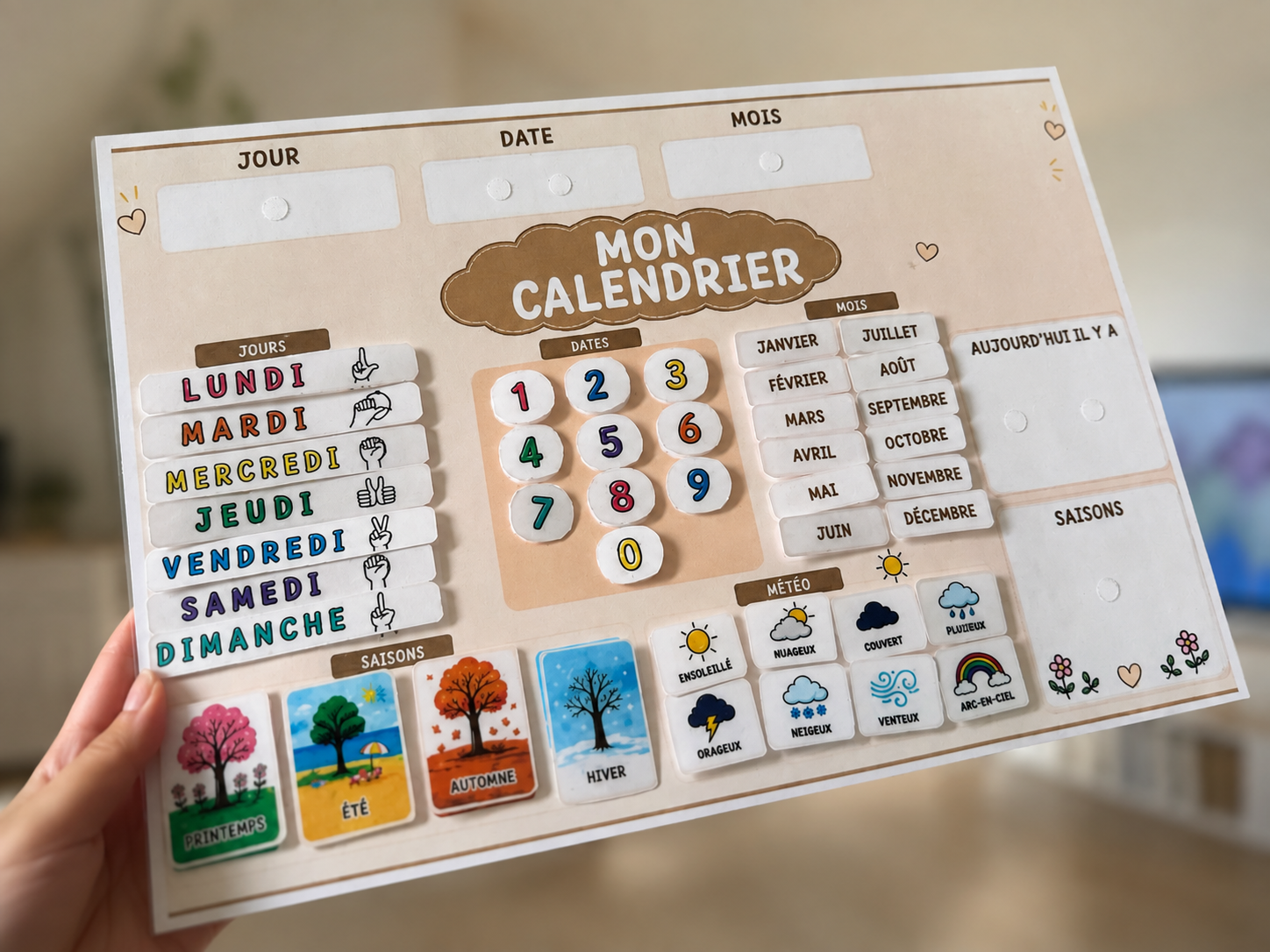 Calendrier neutre - format A3