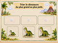 Plus grand au plus petit - Dinosaure 🦕