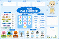 💙Calendrier bleu - format scratch