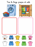 Trier le linge - support à scratch