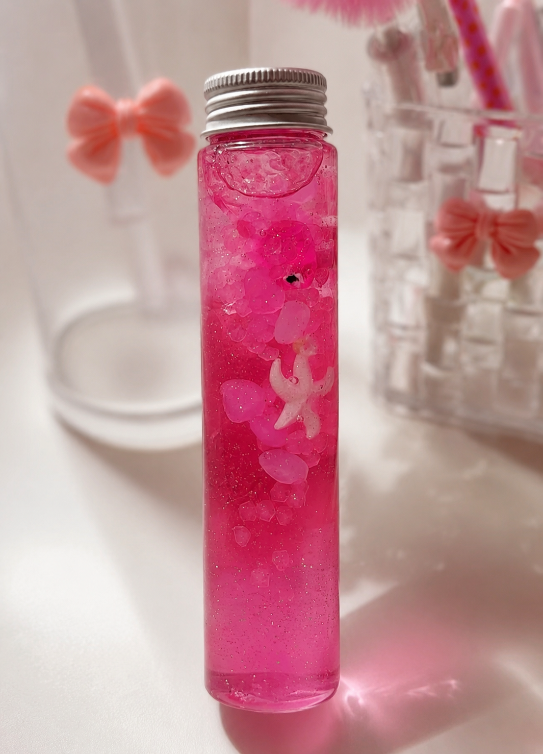 Bouteille sensorielle - rose 🌸