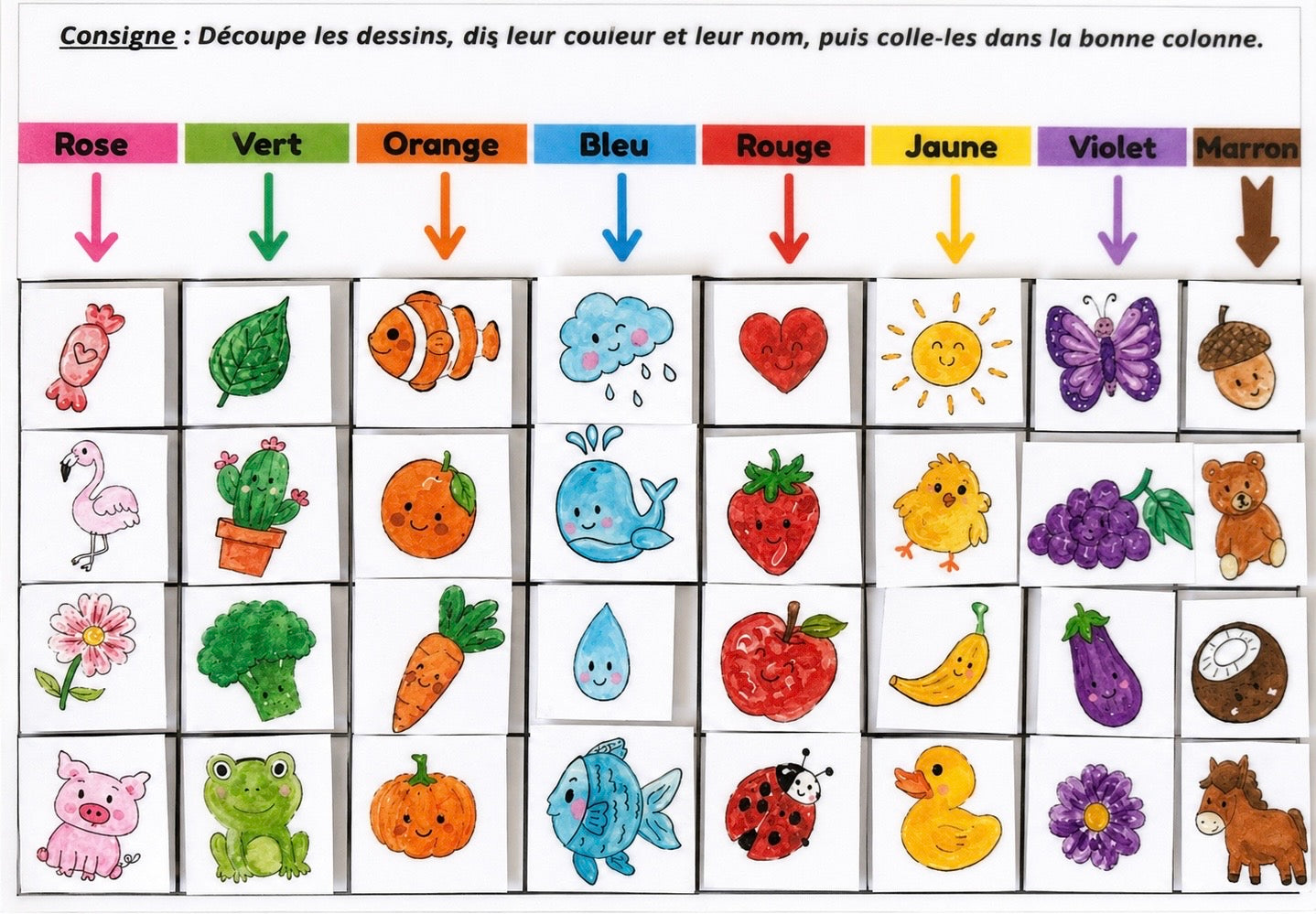 Fiche éducative - les couleurs 🌈